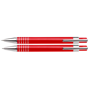 Lacquered Barrel Matching Ballpoint Pen and Clutch Pencil Se