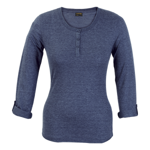 145g Henley Long Sleeve T-Shirt Ladies