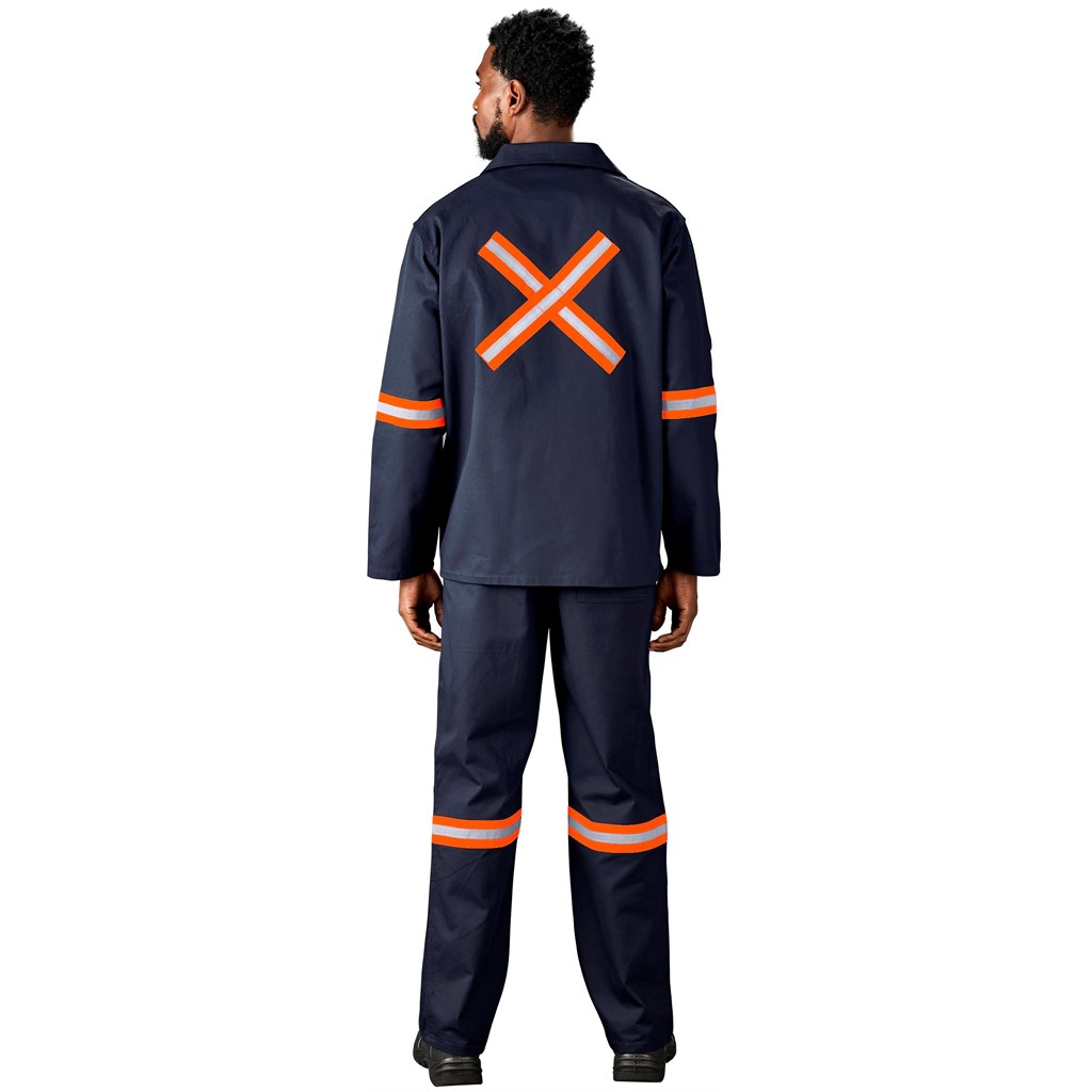 Artisan Premium 100% Cotton Jacket - Reflective Arms & Back - Orange Tape - Image 5