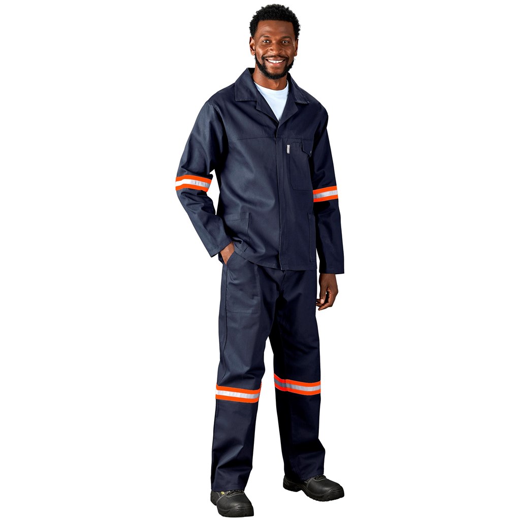Artisan Premium 100% Cotton Jacket - Reflective Arms & Back - Orange Tape - Image 3