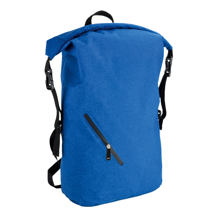 Melange Waterproof Backpack With Diagonal Zip