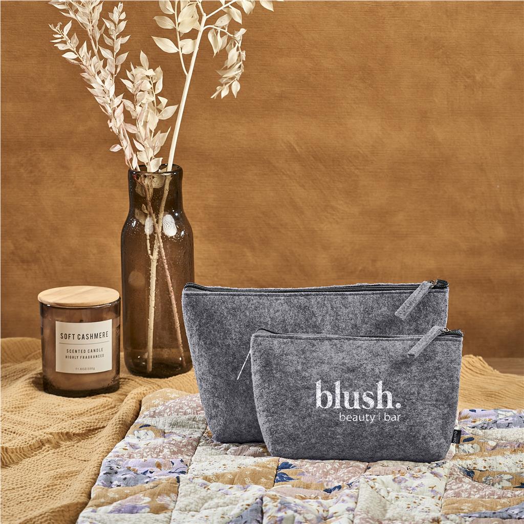Okiyo Kesho Recycled PET Felt Mini Cosmetic Bag - Image 5