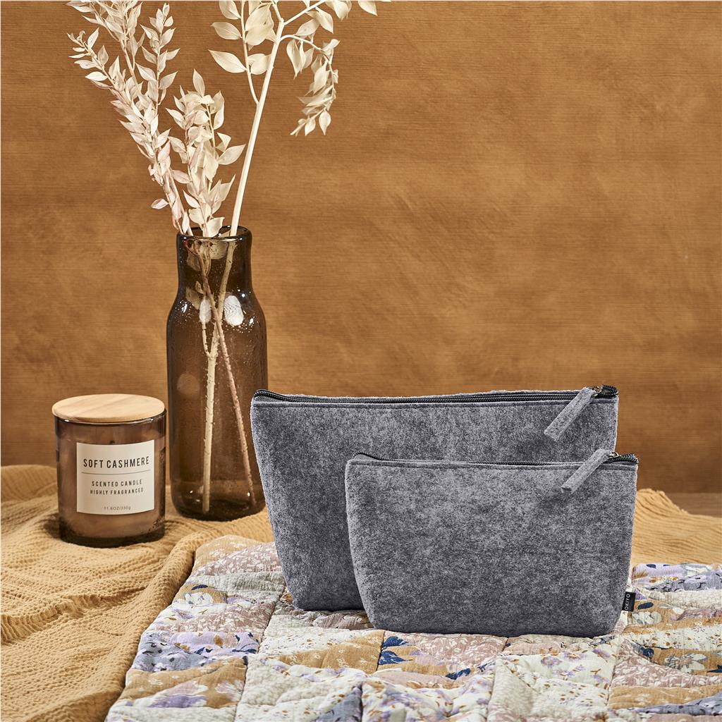 Okiyo Kesho Recycled PET Felt Mini Cosmetic Bag - Image 9