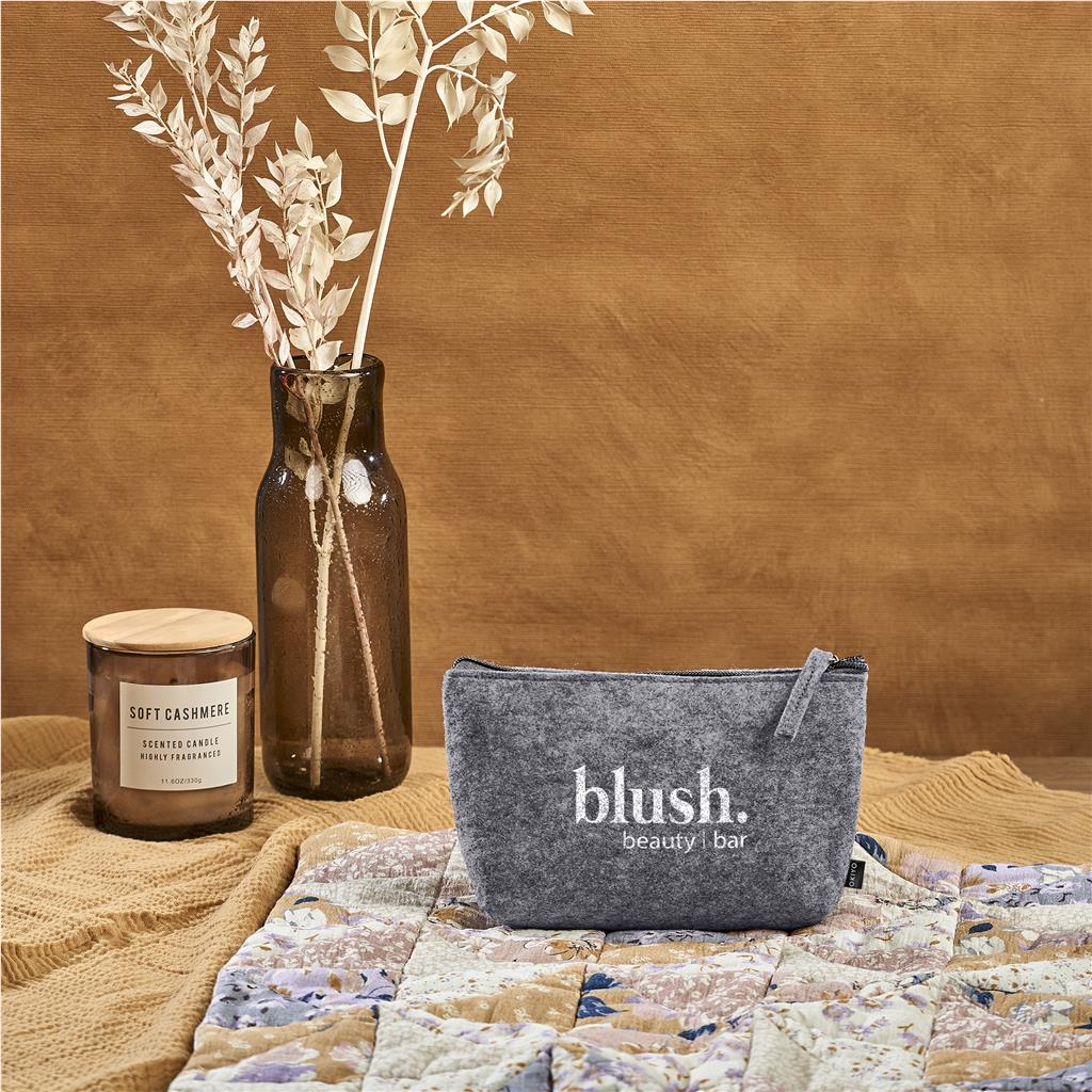 Okiyo Kesho Recycled PET Felt Mini Cosmetic Bag - Image 8