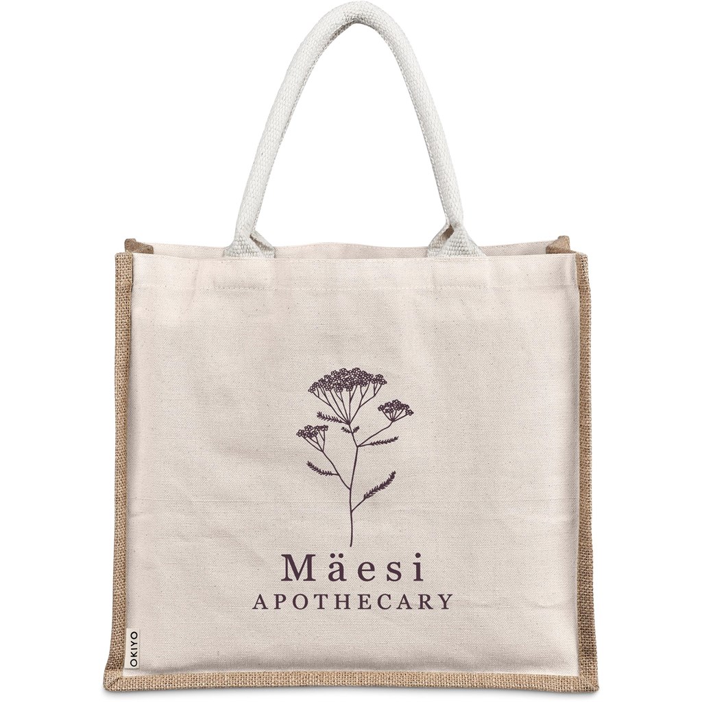 Okiyo Chinsai Maxi Jute & Cotton Tote - Image 9