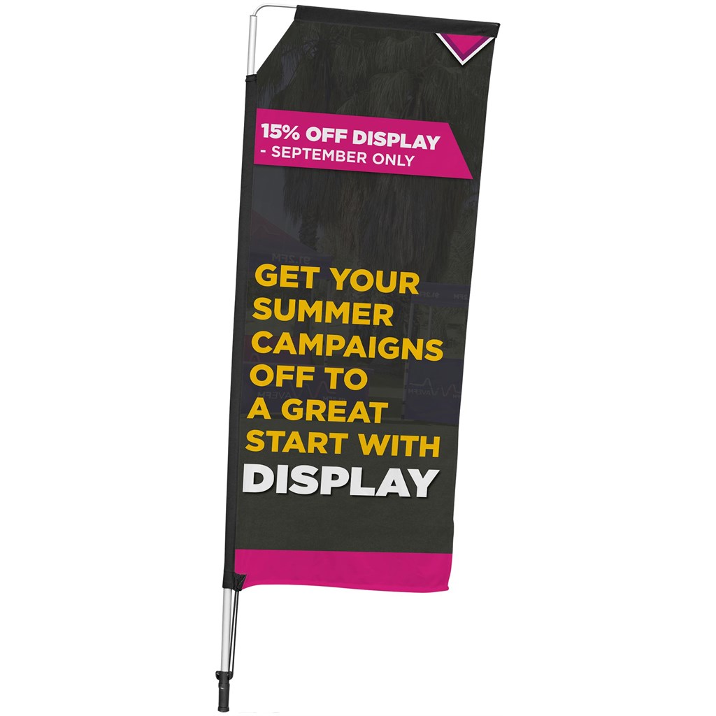 Legend 2M Sublimated Telescopic Double-Sided Flying Banner - 1 complete unit - Image 8