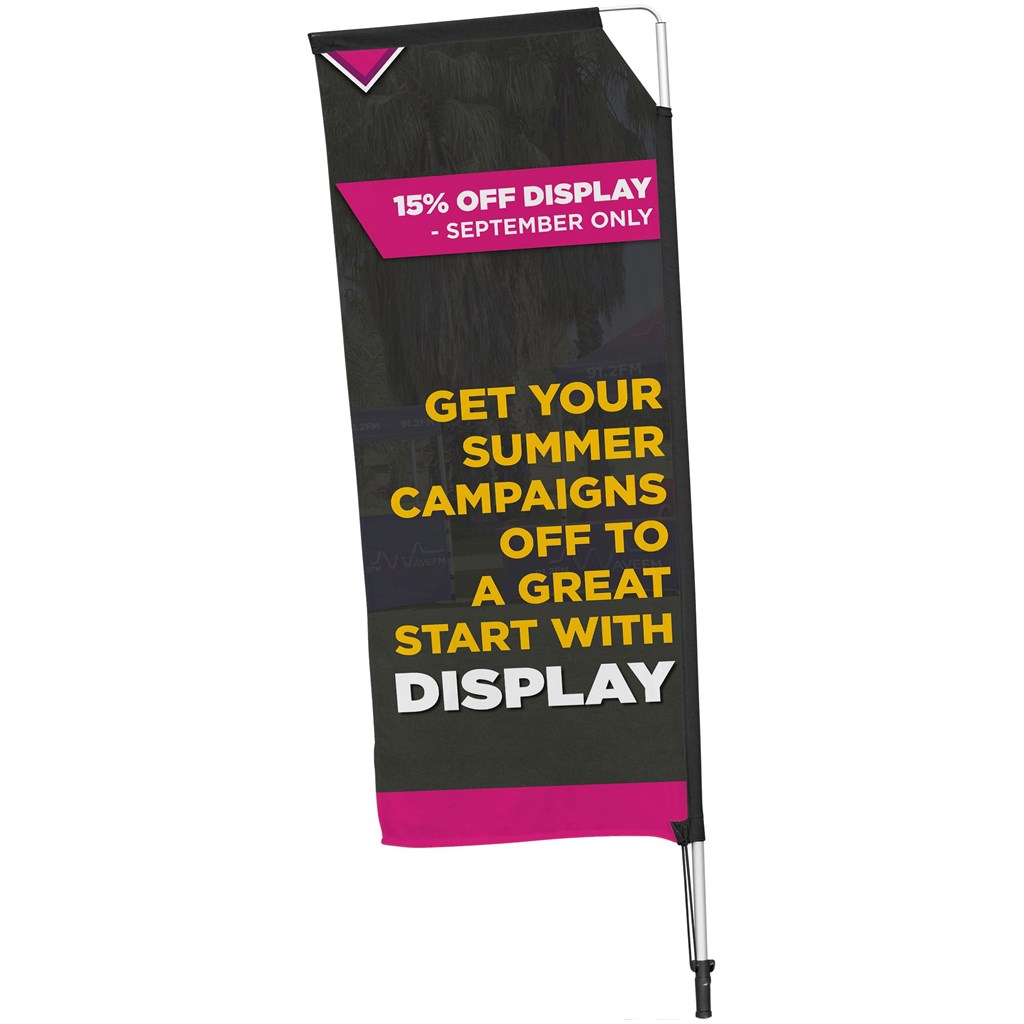 Legend 2M Sublimated Telescopic Double-Sided Flying Banner - 1 complete unit - Image 11