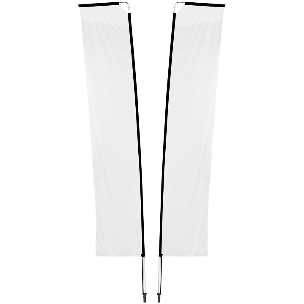 Legend 4M Sublimated Telescopic Double-Sided Flying Banner - 1 complete unit