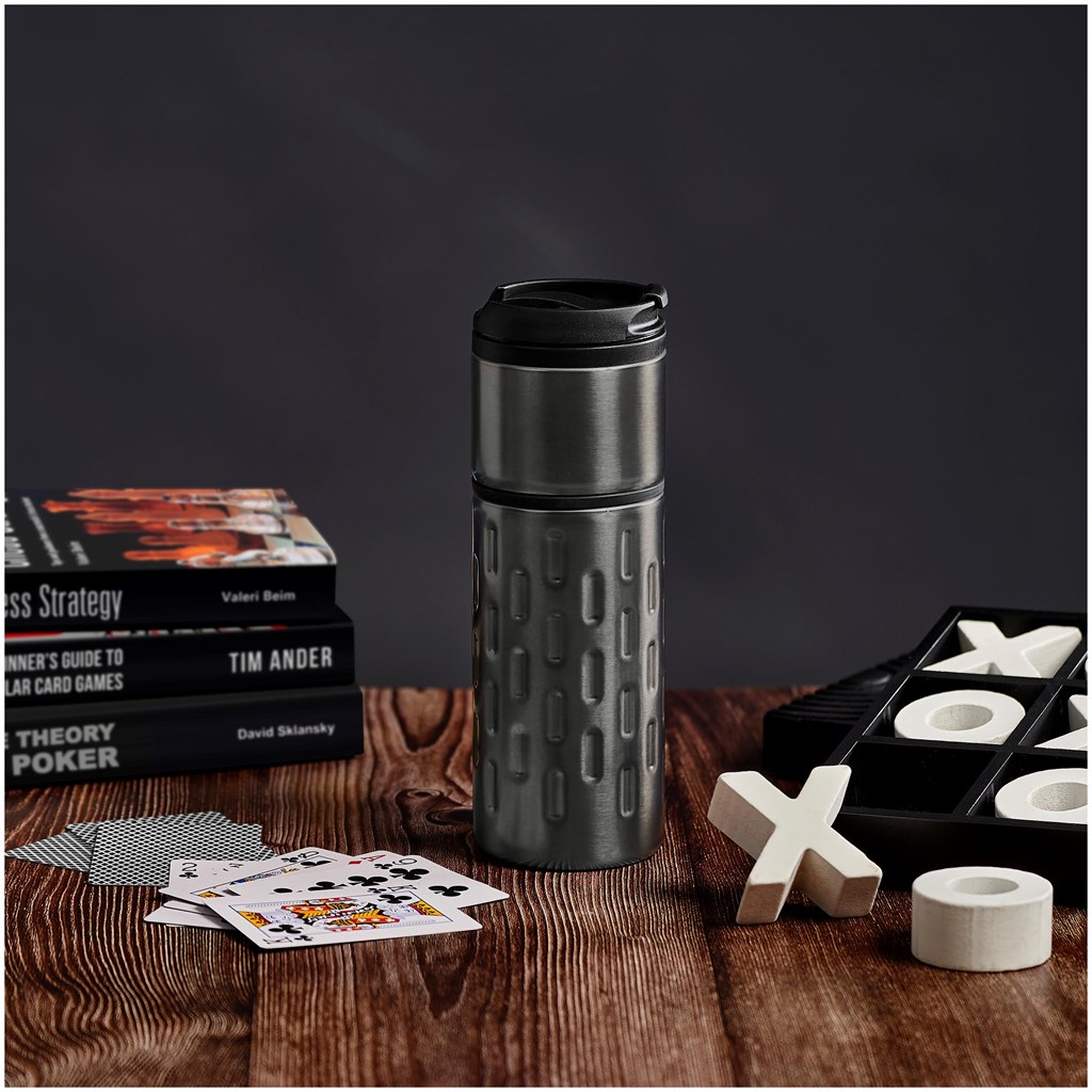Serendipio Binary Stainless Steel & Plastic Double-Wall Tumbler - 450ml - Image 10