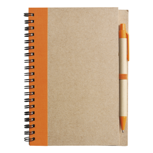 Recycled Spiral Notebook and Pen