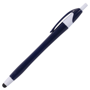 Slim Coloured Barrel Ballpoint Pen with Stylus