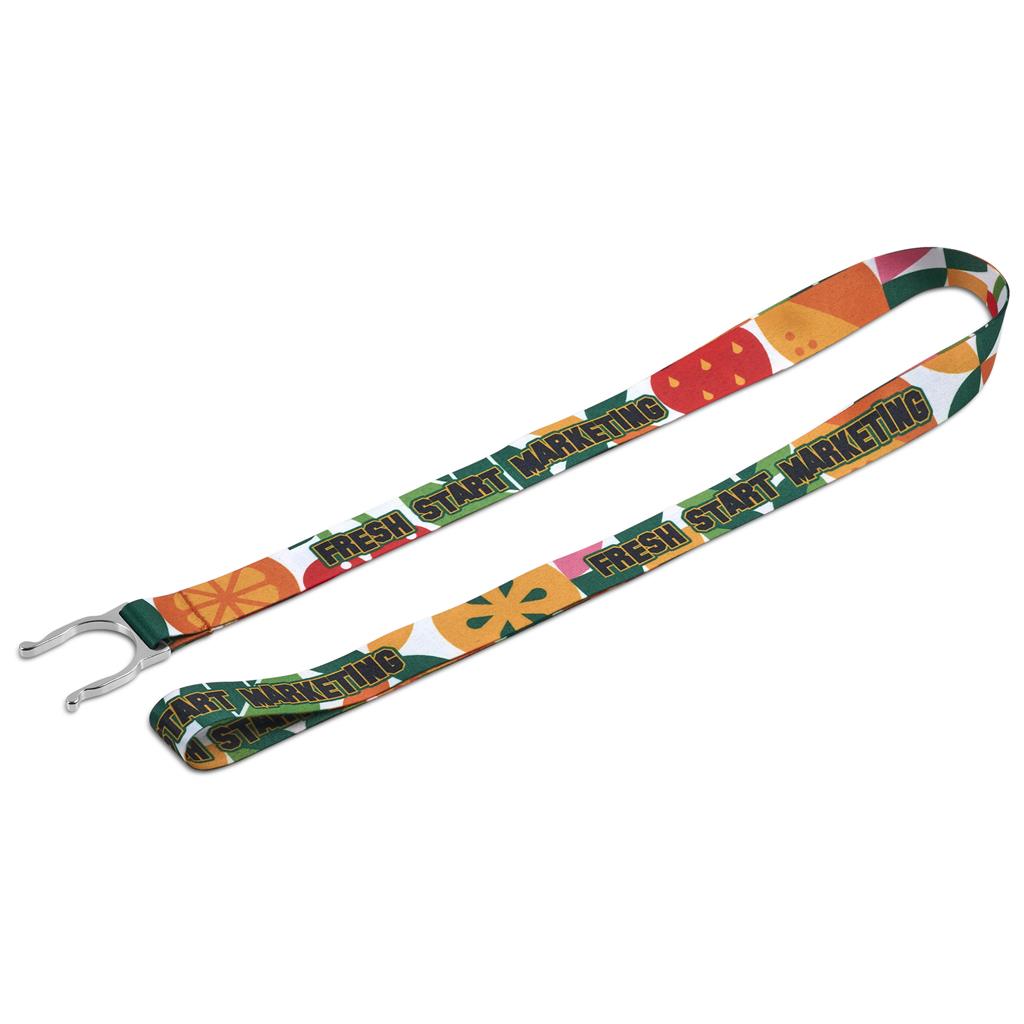 Altitude Aqua Crossbody Double-Sided Sublimated Satin Bottle Lanyard - Image 4