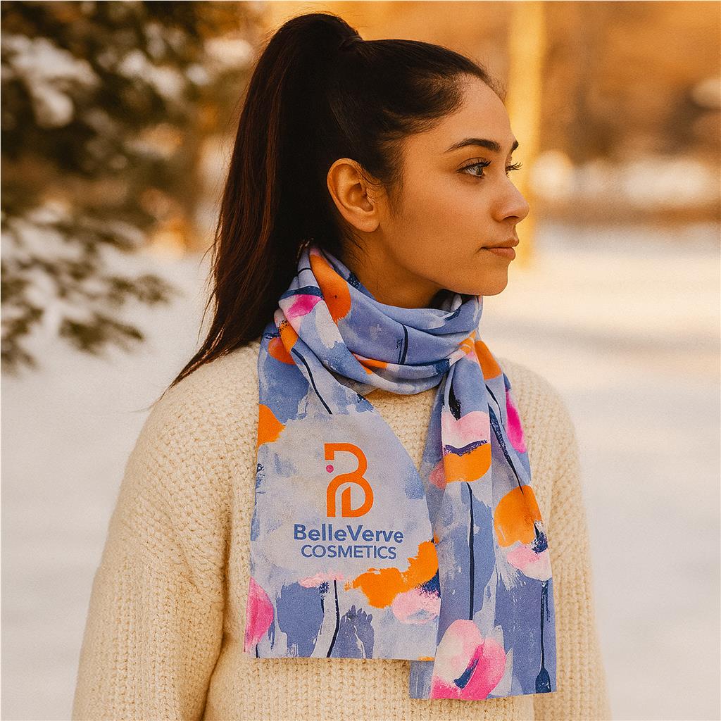 Hoppla Snuggle Polar Fleece Scarf - Double-Sided Branding - Image 3