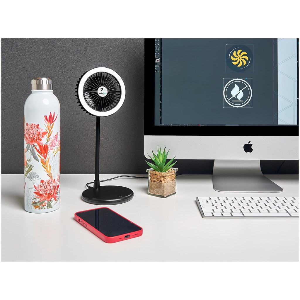 Altitude Light Breeze LED Ring Light Desk Fan