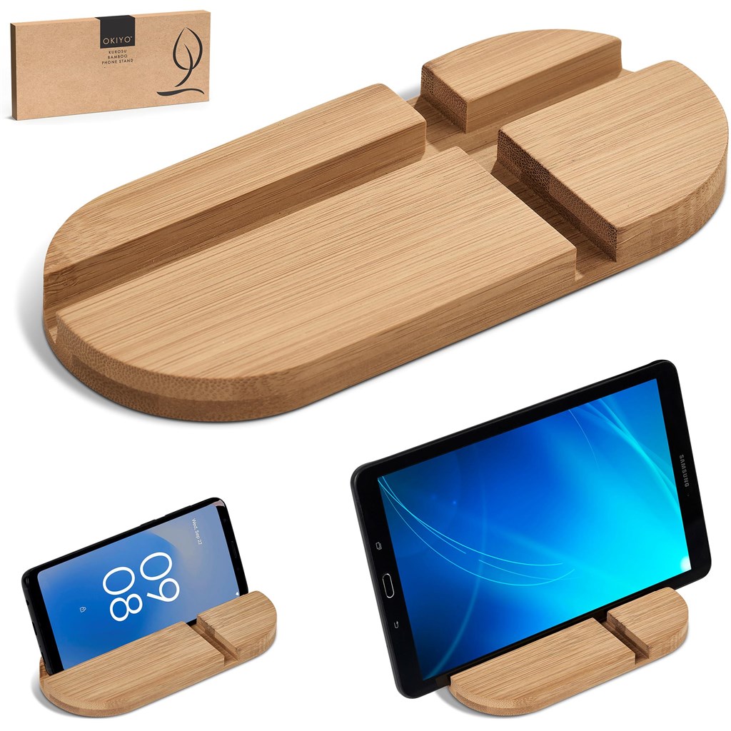 Okiyo Kurosu Bamboo Phone Stand - Image 5