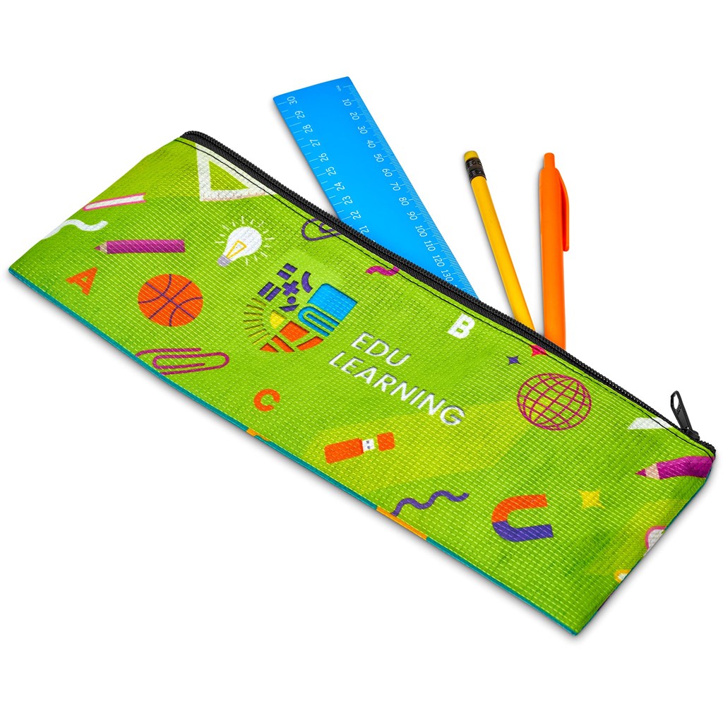Pre-Printed Sample Hoppla Parker Recycled PET Stitch-Bond Pencil Case - Image 3