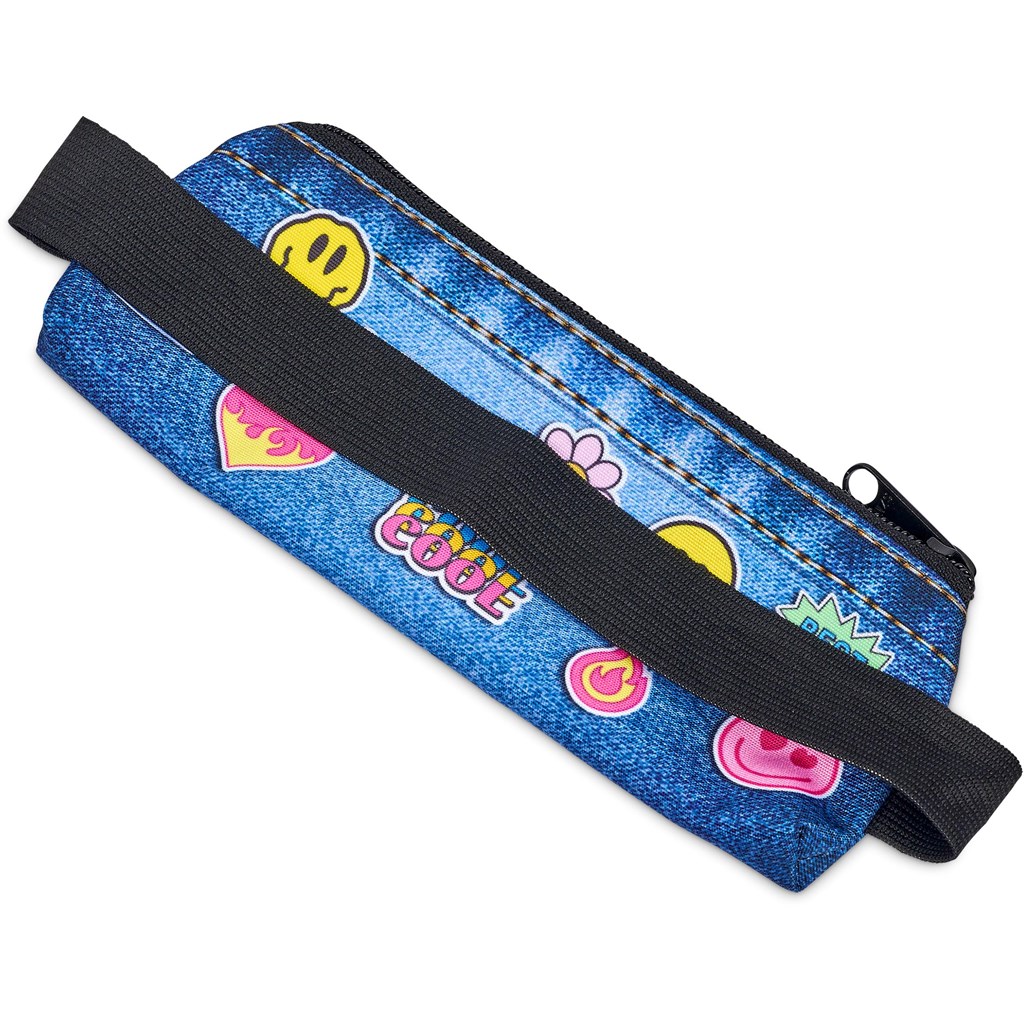 Pre-Printed Sample Hoppla Lagoon Polyester Pencil Case To Fit Over An A5 Notebook - Image 3