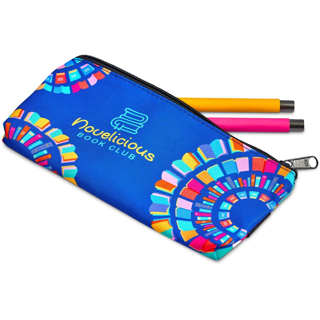 Pre-Printed Sample Hoppla Scribbler Polyester Large Pencil Case To Fit An A5 Notebook - Image 4
