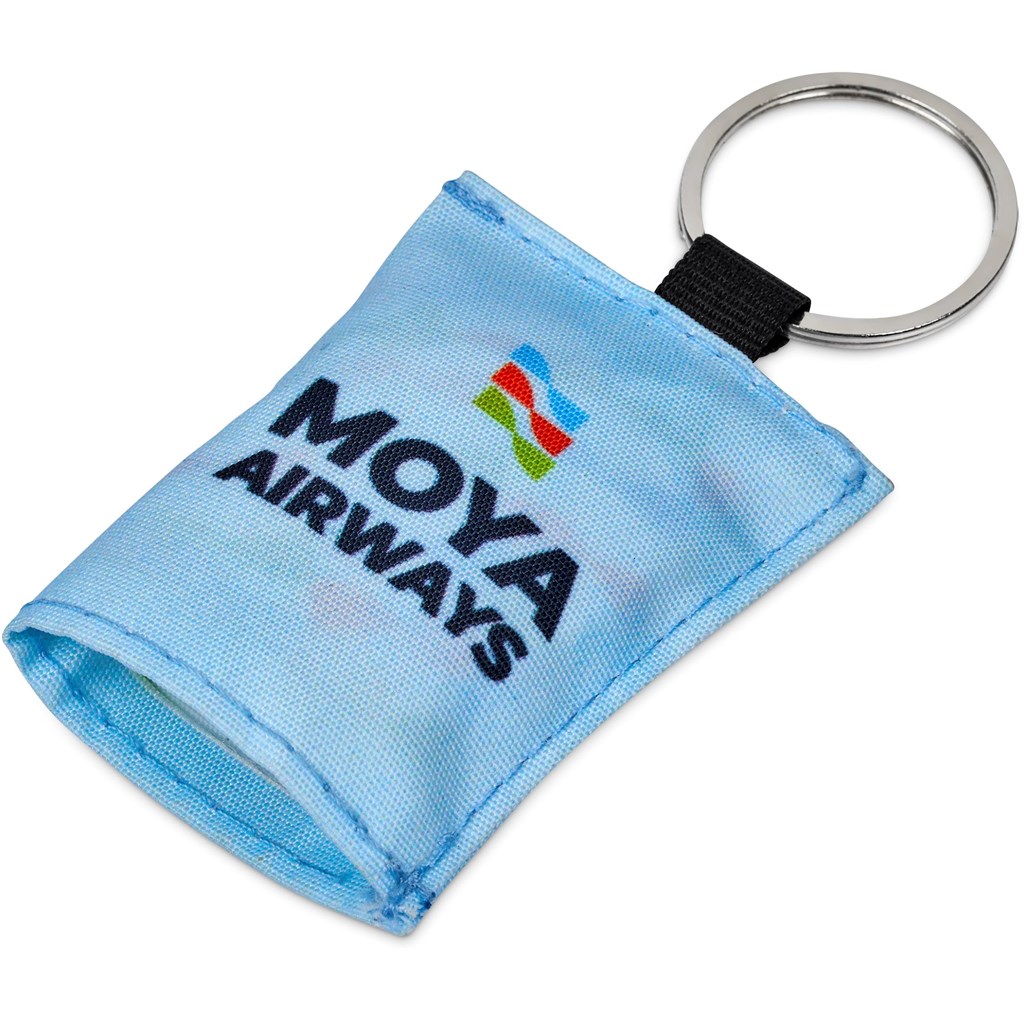 Pre-Production Sample Hoppla Aquila Polyester Keyring Pouch with Cleaning Cloth - Image 3