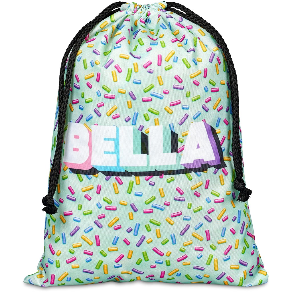 Pre-Production Sample Hoppla Pacific Maxi Polyester Drawstring Pouch - Image 7