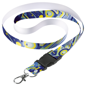 Sublimated Lanyard Single Side Sub with Buckle & Ring